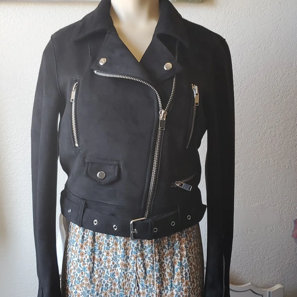 Zara Basic Outer ware faux suede jacket NWOT - Picture 3 of 13